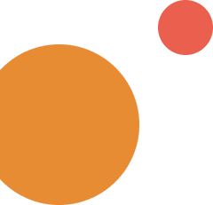 オレンジと赤の円