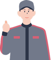 現実的タイプの作業着の男性のイラスト