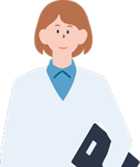 研究的タイプの白衣の女性のイラスト