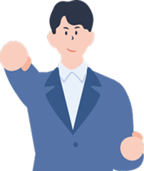 企業的タイプのスーツの男性のイラスト