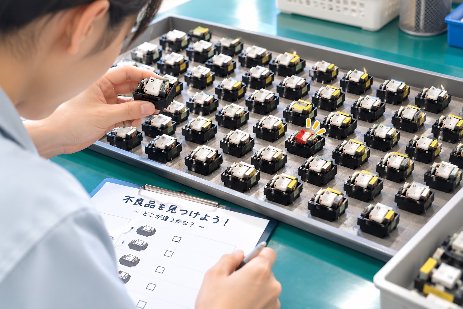不良品を探せ！間違い探しゲーム！