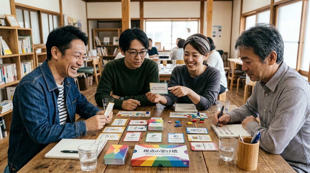 カードを引いて、みんなで考える人生を豊かにするアイデア